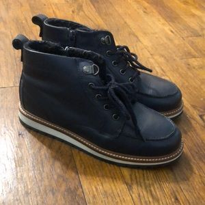 Zara Kids leather boots Sz 4